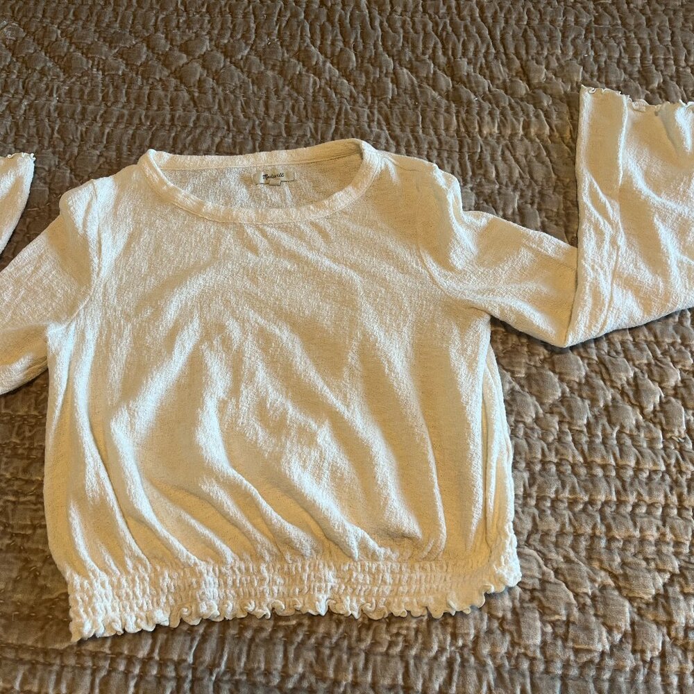 Madewell top with bell sleaves